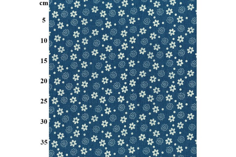 Cotton Denim Floral Print