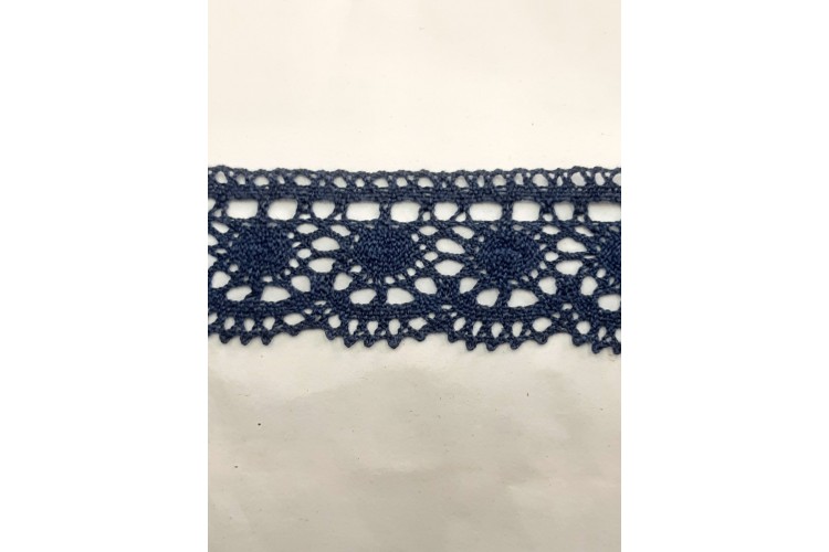 Cotton Lace Navy 45mm