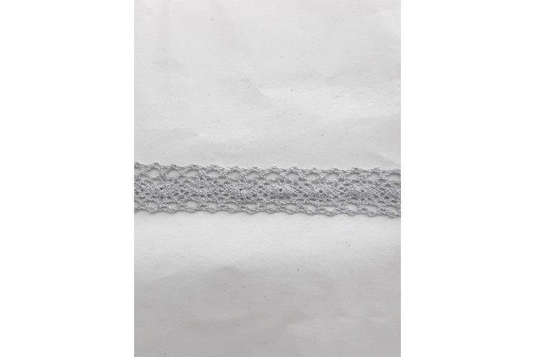 Cotton Lace Silver Grey 20mm