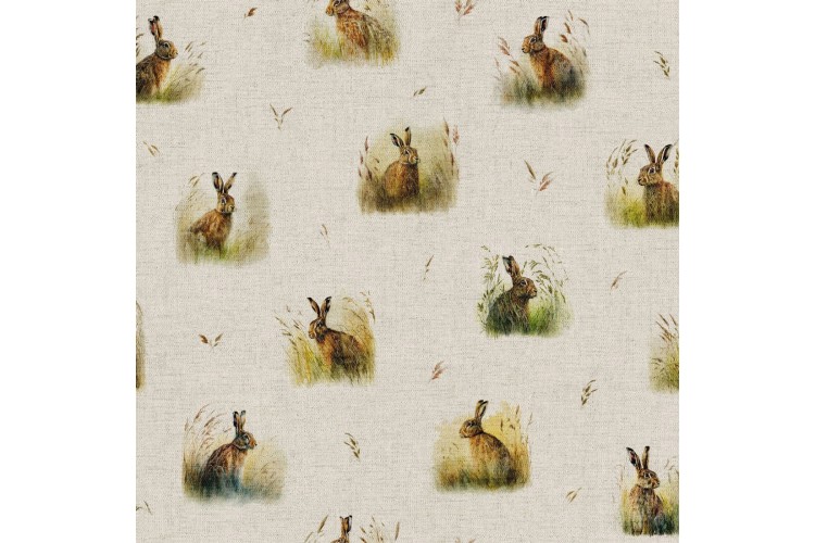 Country Hares Linen Look