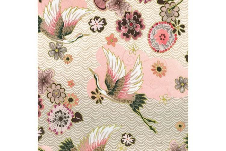 Cranes, Plum Blossoms & Waves Cream