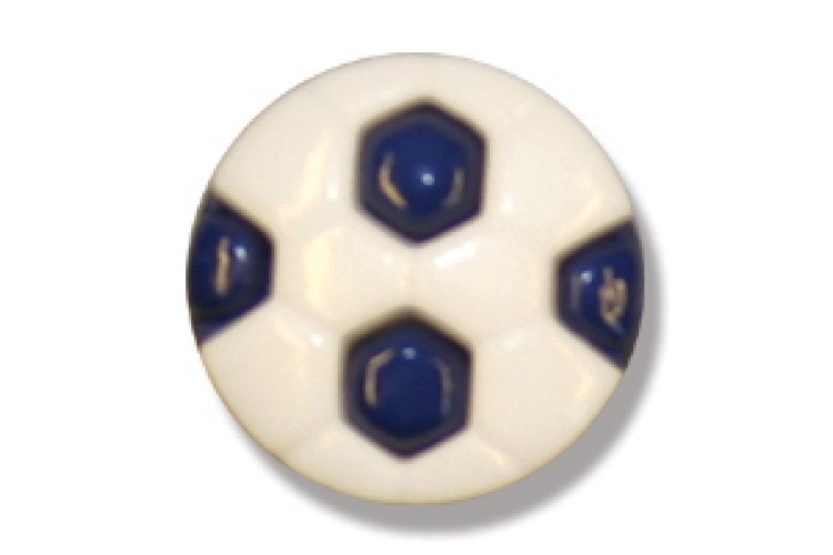 Dark Blue Football Button 13mm