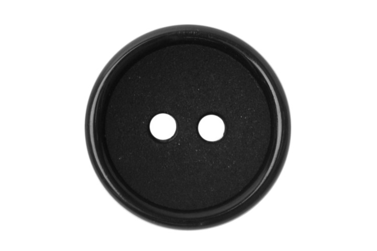 Dark Navy Blue Rimmed Button 16mm 2 Hole