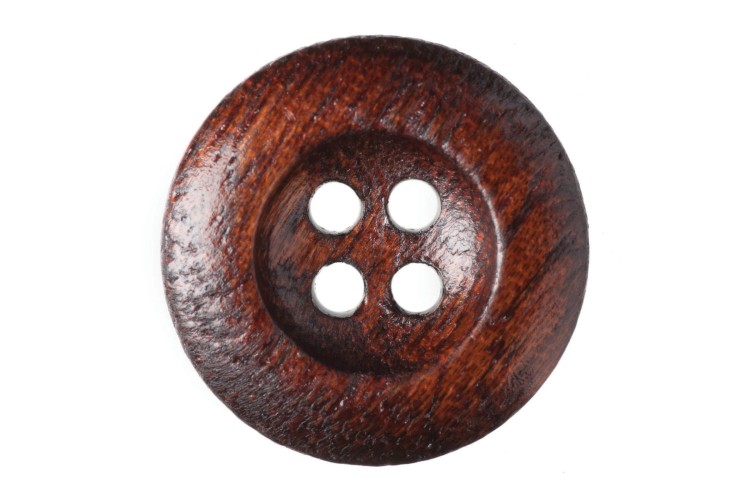 Dark Wood Buttons 18mm
