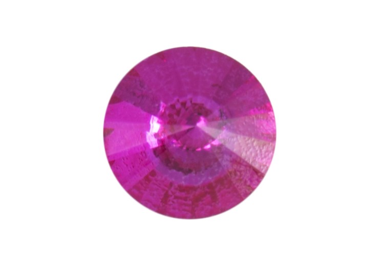 Diamante Button Faceted 8mm Fuschia