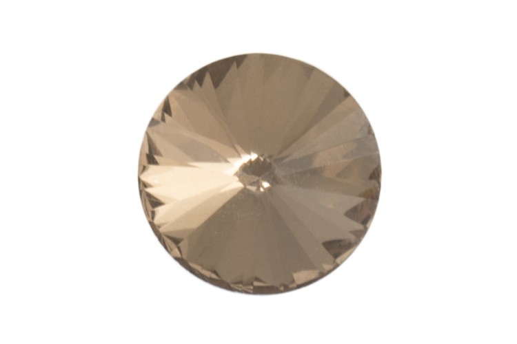 Diamante Button Faceted 8mm Light Gold