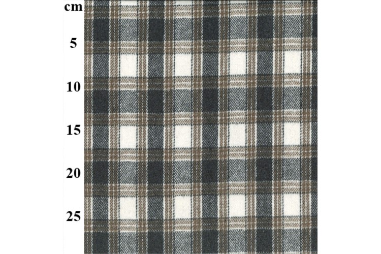 Ecru Poly-Wool Check