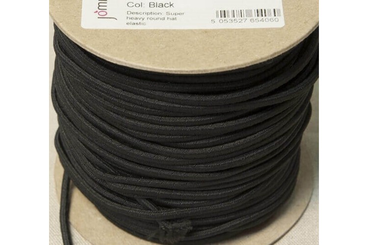 Elastic Super Heavy Round Black (40624C)