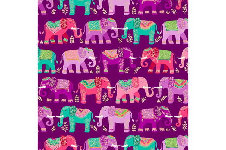 Elephants Purple