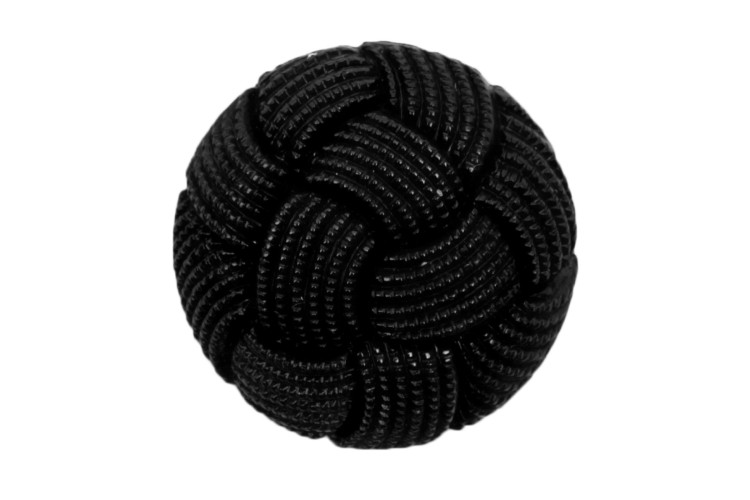 Fancy Black Button 25mm