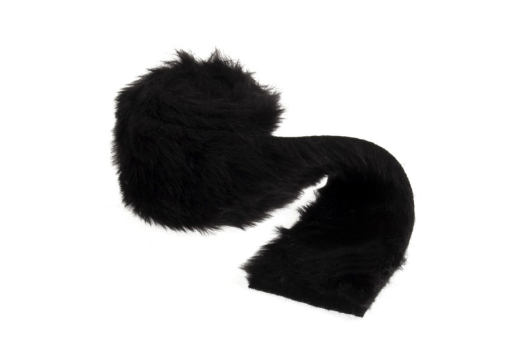 Faux Fur Black Trim 80mm x 2m Roll