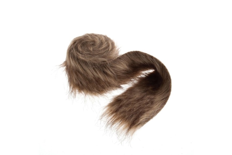 Faux Fur Brown Luxury Trim 80mm x 2m Roll