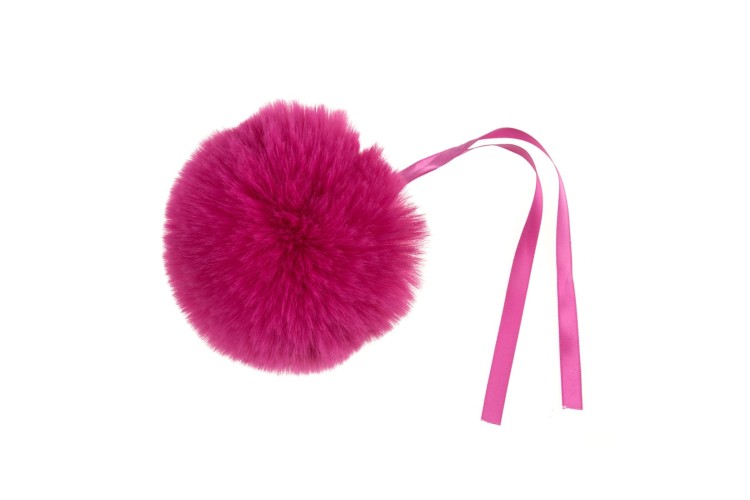 Faux Fur Pom Pom Cerise 6cm