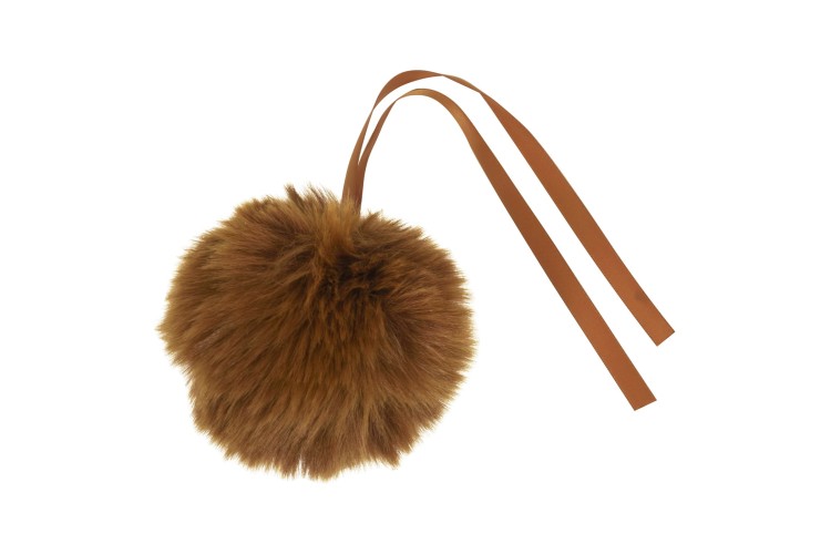 Faux Fur Pom Pom Cinnamon 11cm