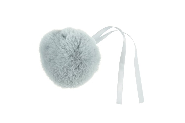 Faux Fur Pom Pom Light Blue 11cm