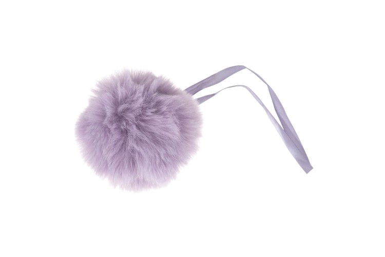Faux Fur Pom Pom Lilac 11cm