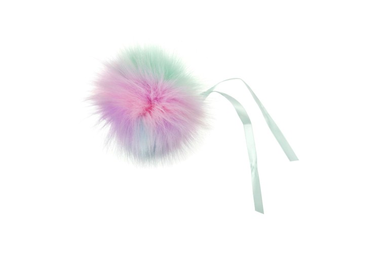 Faux Fur Pom Pom Multi 11cm