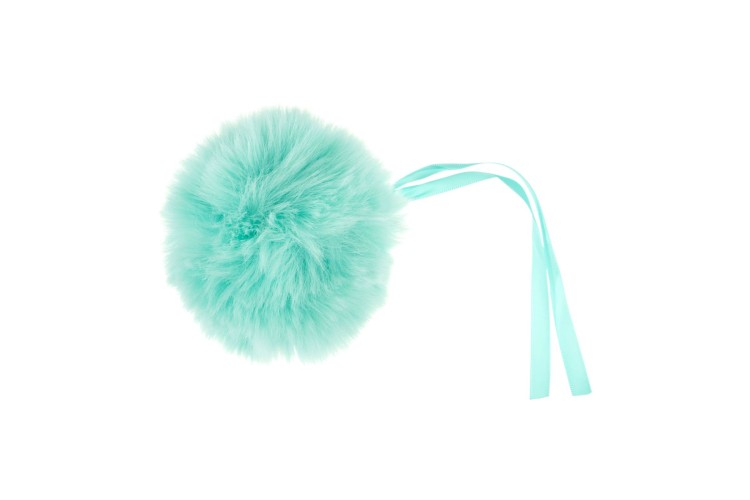 Faux Fur Pom Pom Turquoise 11cm