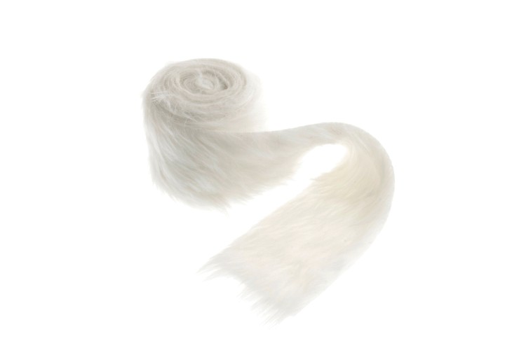 Faux Fur White Trim 80mm x 2m Roll