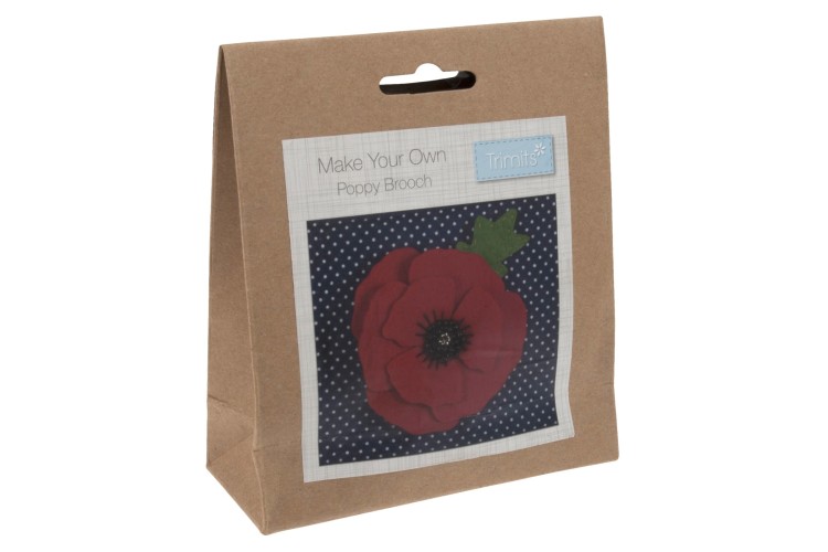 Felt Decoration Kit Poppy Brooch