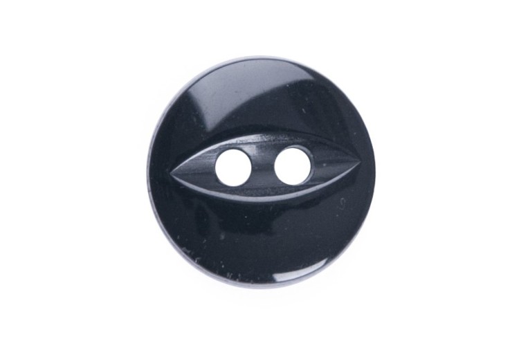 Fish Eye Button 11mm Black G033918-34