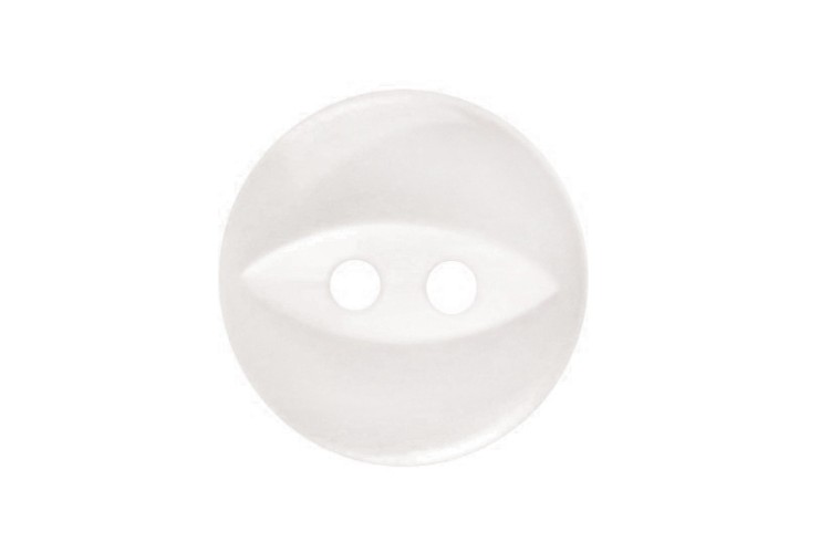 Fish Eye Buttons 11mm Pearl White (G033918-1)