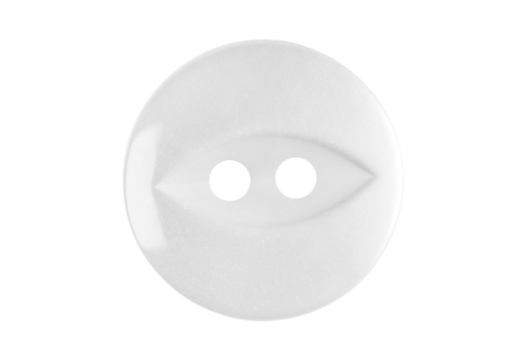 Fish Eye Buttons 14mm Pearl White (G033922-1)