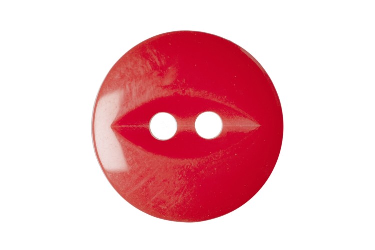 Fish Eye Buttons 14mm Solid Red (G033922-108)