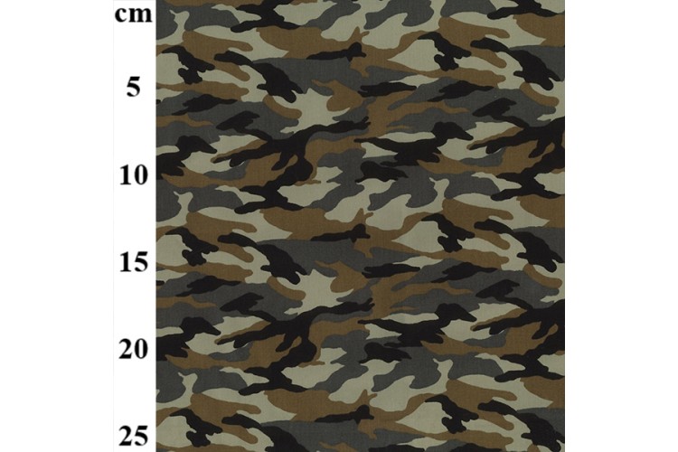 Forest Camo Cotton Poplin