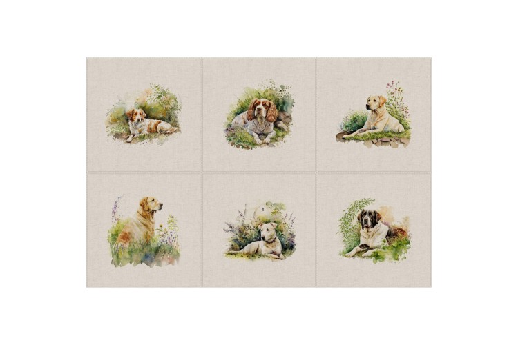 Garden Dogs 6 x Assorted Panels