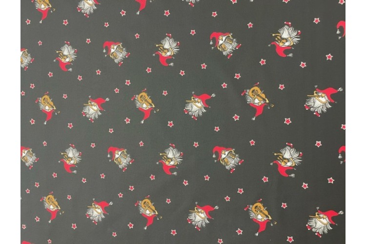 Gnome Band Black Christmas Tablecloth