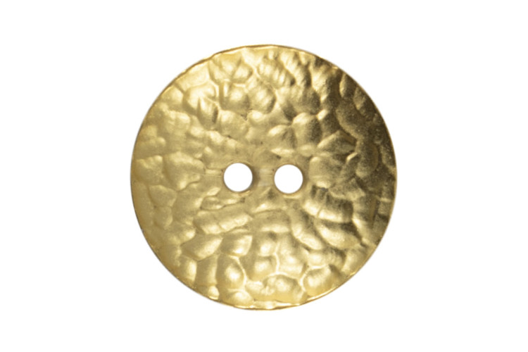 Gold Hammered Metal Look Buttons 30mm