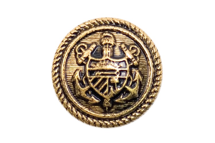 Gold Metal Crest Button 19mm 2B\0695