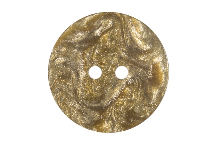 Gold Metallic Glitter Round 22mm