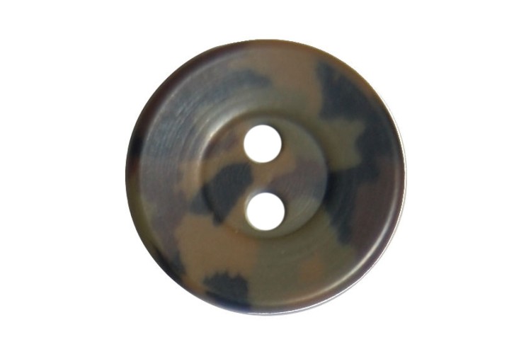 Green Camo Buttons 15mm 2B/2541