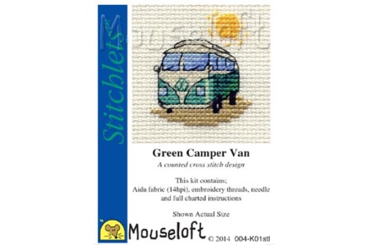 Green Camper Van Stitch Kit