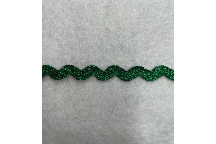 Green Metallic Ric Rac 9mm