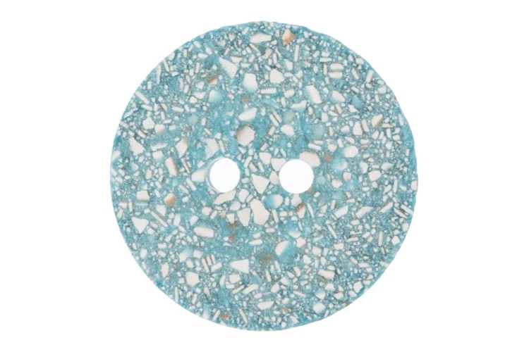 Blue Recycled Eggshell 25mm Button