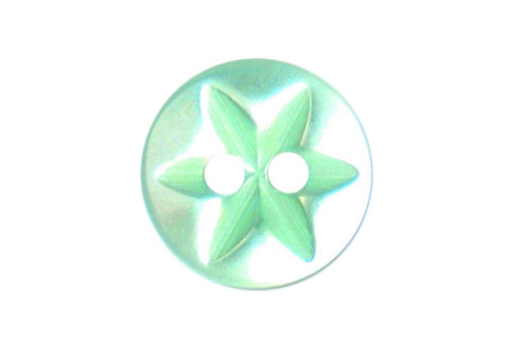 Green Star Button 10mm