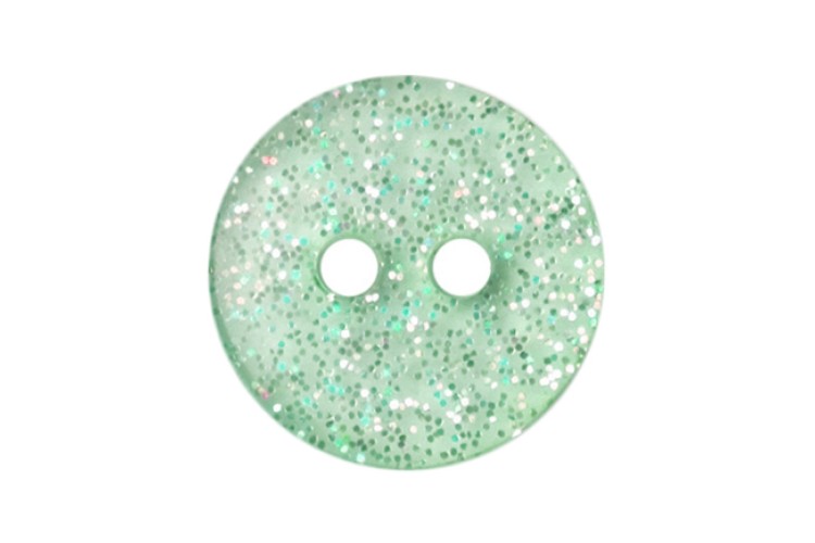 Green Turquoise Glitter Round 13mm 2B\1915