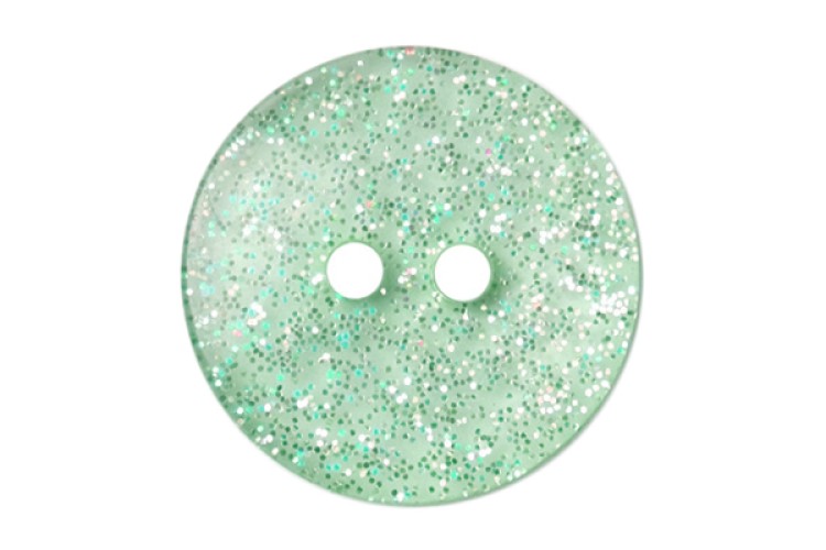 Green Turquoise Glitter Round 18mm 2B\1921