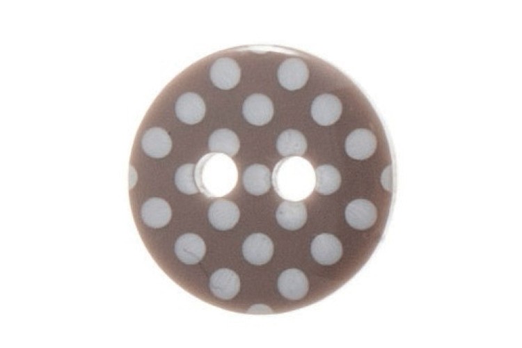 Grey & White Spotty Buttons 12mm G437320-40