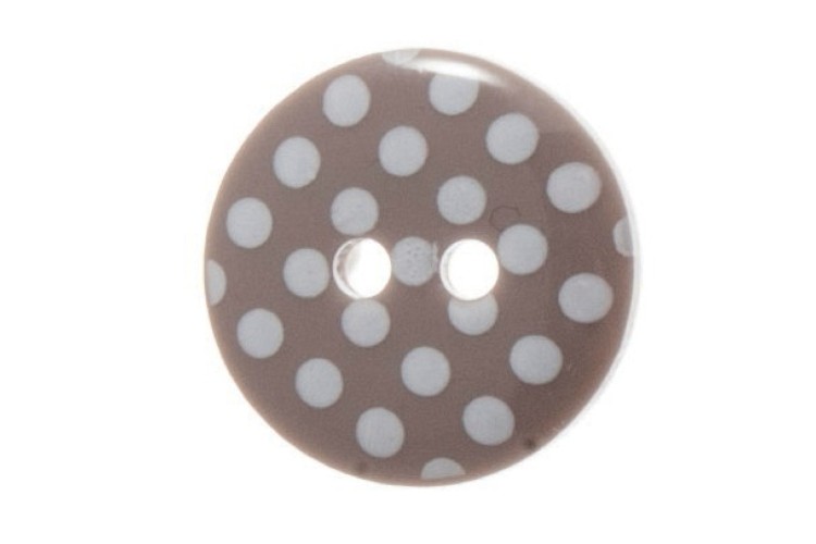 Grey & White Spotty Buttons 15mm G437324-40