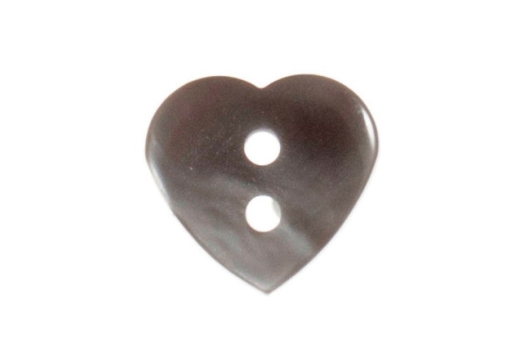 Grey, Heart Button 15mm G437424-31