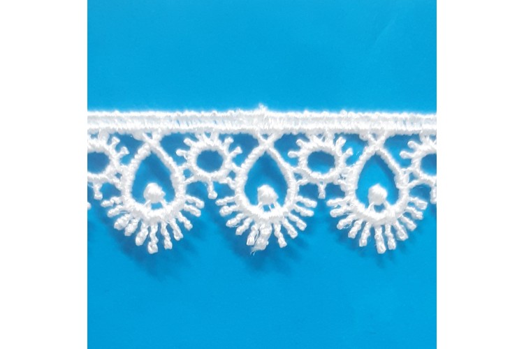 Guipure Teardrop Lace Ivory 16mm