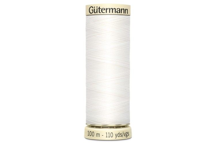 Gutermann Sew All Thread Col 800 White 100m 