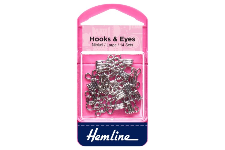 Hooks & Eyes Large Nickel (H400.3)