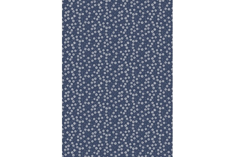 Interlaced Blossoms Prussian Blue