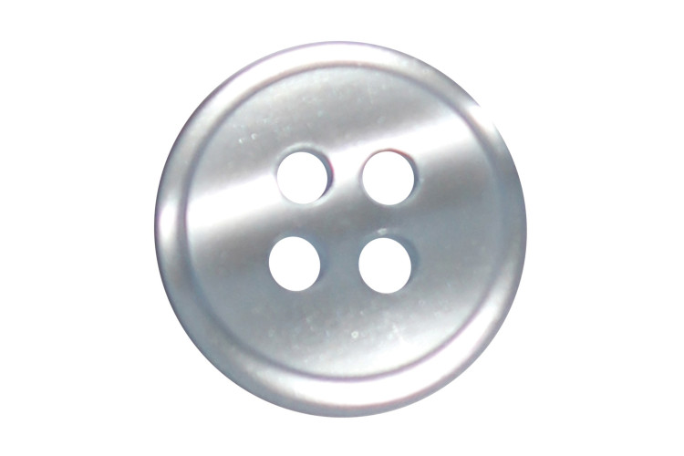 Ivory Grey Blouse 4 Hole Rimmed 13mm Buttons