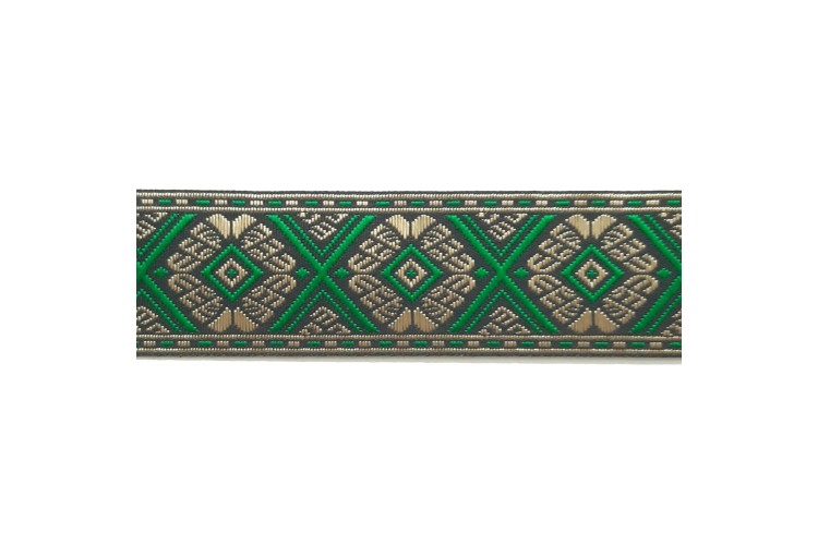 Jacquard Diamond Braid Green